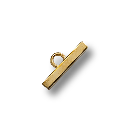www.knopfparadies.de - 6429go - Stäbchenförmige, goldfarbene Knebelknöpfe