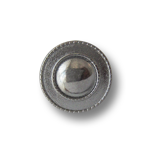 Dunkelchromfarbener schöner Metallknopf