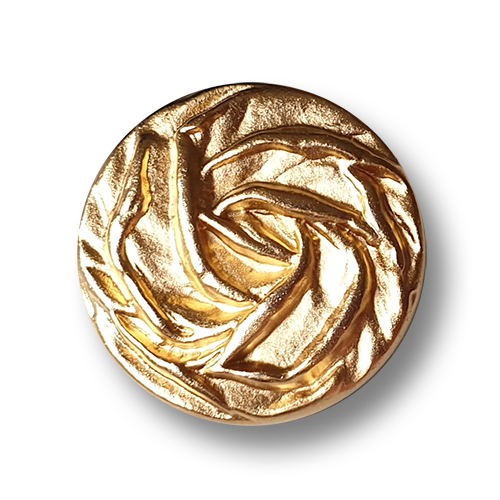 Ausgefallene goldfarbene Kunststoffknöpfe in Rosen Optik