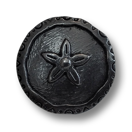 www.knopfparadies.de - 6114sc - Schwarze Trachtenknöpfe aus Kunststoff