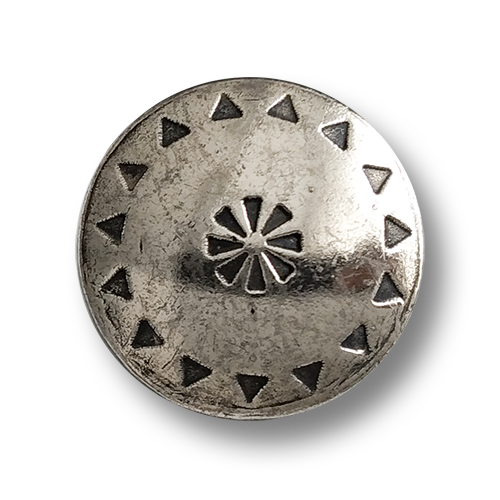 www.knopfparadies.de - 0080sg - Glänzend altsilberfarbene Metallknöpfe