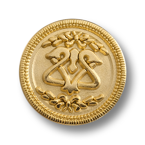 www.knopfparadies.de - 2310mg - Matt goldfarbene Metallknöpfe
