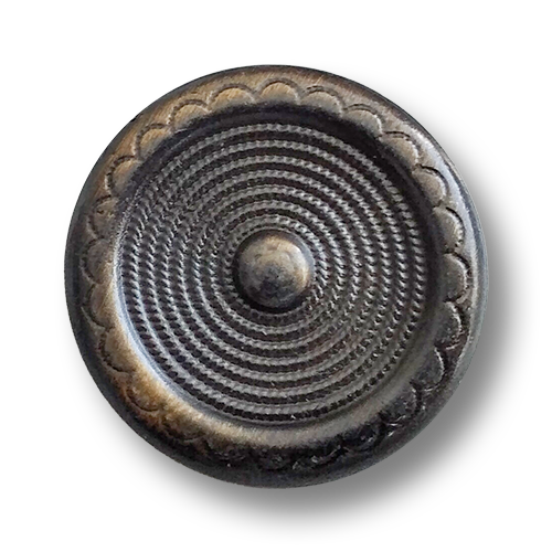 www.knopfparadies.de - 3902dm - Dunkel messingfarbene Metallknöpfe mit filigranem Muster