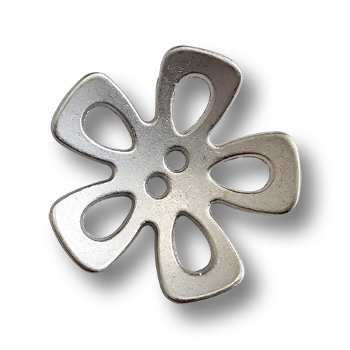www.knopfparadies.de - 4663as - Altsilberfarbene Metallknöpfe mit Durchbruch - günstigere B-WARE