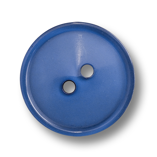 www.knopfparadies.de - 5191bl - Blaue Zweilochknöpfe aus Kunststoff