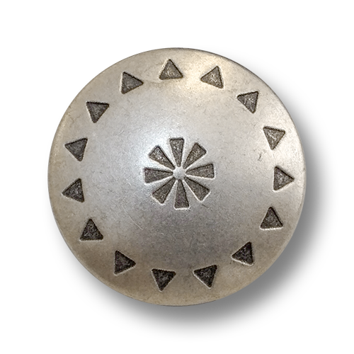 www.knopfparadies.de - 0080sm - Matt altsilberfarbene Metallknöpfe