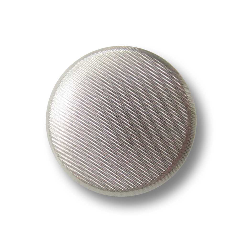 Günstiger silberfb. Metallblech Ösen Knopf / B-WARE