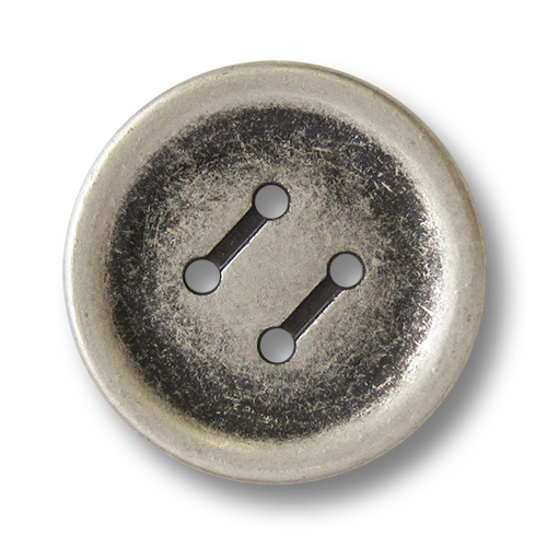 www.knopfparadies.de - 5757as - Altsilberfarbene Metallknöpfe mit vier Löchern