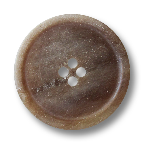 www.Knopfparadies.de - 1563br - Interessante braun melierte Vierloch Kunststoffknöpfe