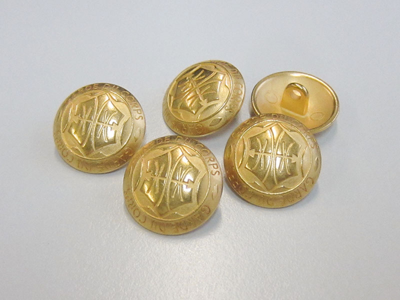 www.knopfparadies.de - 2307go - Goldfarbene Uniformknöpfe