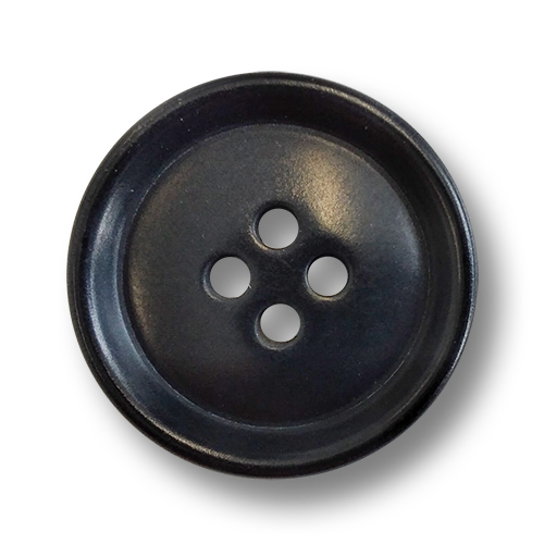 www.knopfparadies.de - 5290sc - Schwarze Steinnussknöpfe mit vier Löchern