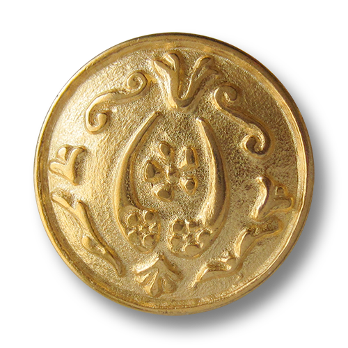 www.knopfparadies.de - 0421mg - Hübsche matt goldfarbene Metallknöpfe für Landhausmode