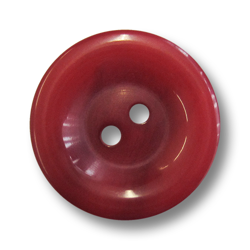 www.Knopfparadies.de - 1538ro - Einfache rot melierte Kunststoffknöpfe in Teller Form