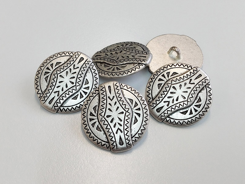 www.knopfparadies.de - 4578si - Authentische Trachtenknöpfe aus Metall