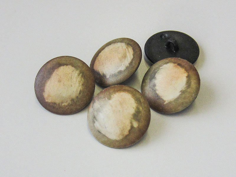 www.knopfparadies.de - 2669br - Kunststoffknöpfe fast wie aus altem, verwitterten Holz