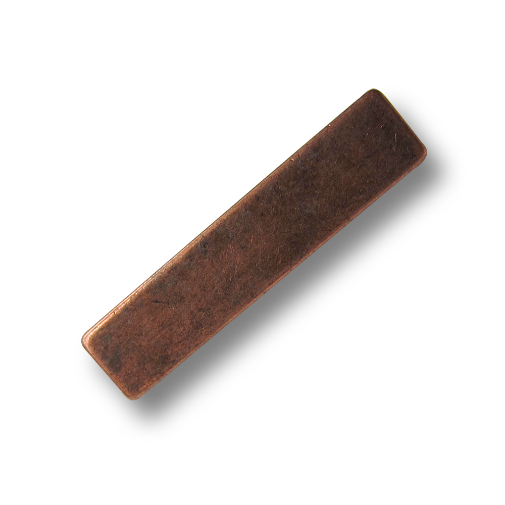 www.Knopfparadies.de - 5548ku - Schwere altkupferfarbene Metallknöpfe in Knebel Form