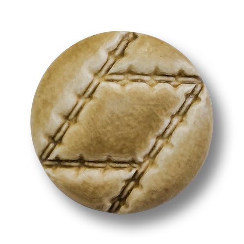 www.knopfparadies.de - 6005be - Beige Kunststoffknöpfe, fast wie Lederknöpfe