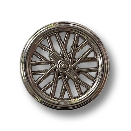 Silberfarbene Designerknöpfe mit Speichendesign