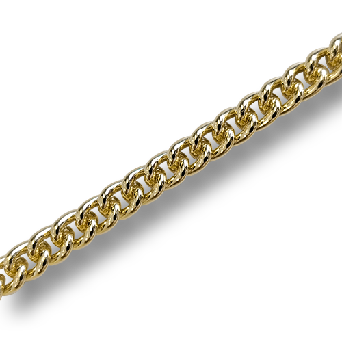 www.knopfparadies.de - 6108go - Goldfarbene, feingliedrige Metallkette
