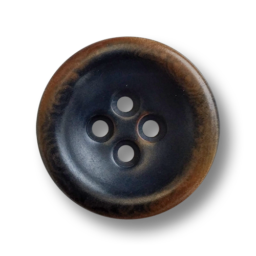 www.knopfparadies.de - 6793br - Dunkelbraune Steinnussknöpfe mit vier Knopflöcher