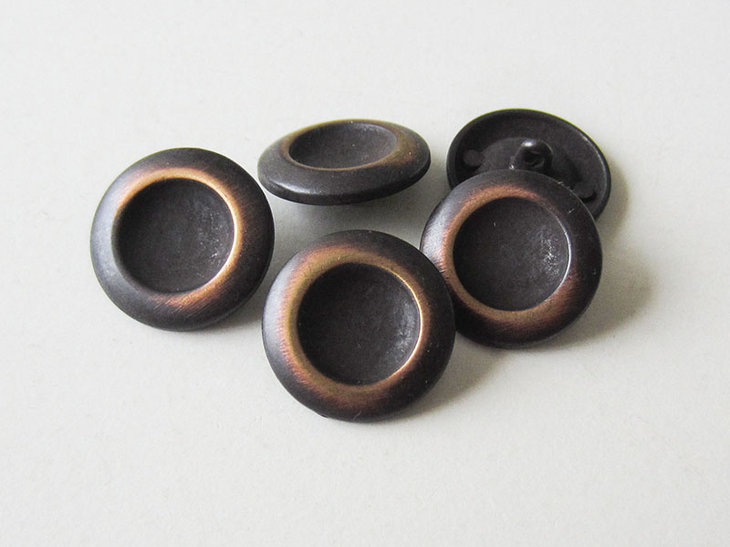 Schlichter bronze eisen messing kupferfarbener Metall Ösen Knopf