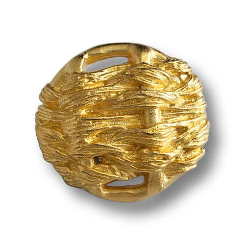 www.knopfparadies.de - 6808go - Matt goldfarbene Kunststoffknöpfe