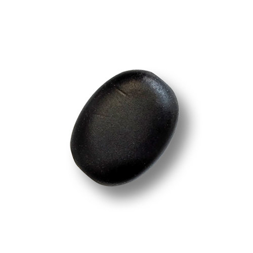 Ovale, schwarze Perlen aus Kunststoff