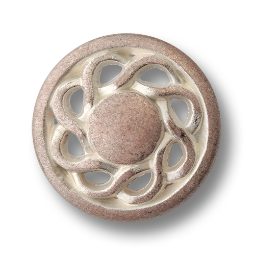www.knopfparadies.de - 2037ks - Kupferfarbene Metallknöpfe mit Durchbruchmuster