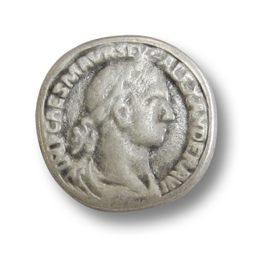 www.knopfparadies.de - 3936as - Historische Metallknöpfe wie alt römische Münzen