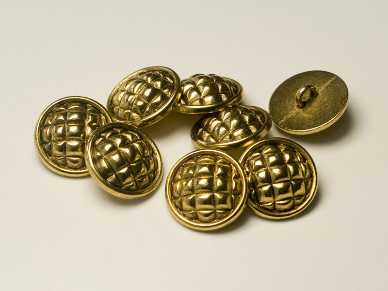 www.knopfparadies.de Goldfarbene Knöpfe aus Metall