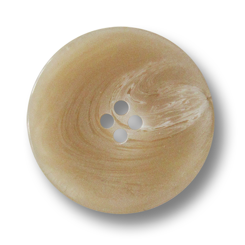 www.Knopfparadies.de - 4009hb - Elegante Kunststoffknöpfe in beige weiß melierter Hornoptik