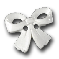 Süßer, kleiner Schleifenknopf in weiß