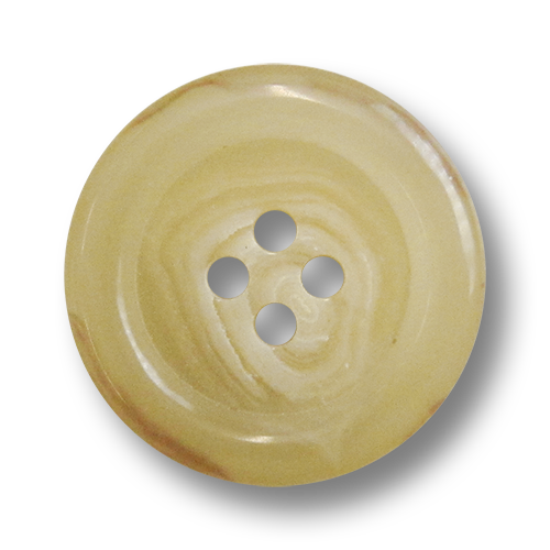 www.knopfparadies.de - 3539bf - Blonde Büffelhornknöpfe mit vier Knopflöchern