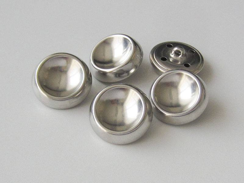 www.knopfparadies.de - 3853ss - Leichte Designerknöpfe aus Metallblech