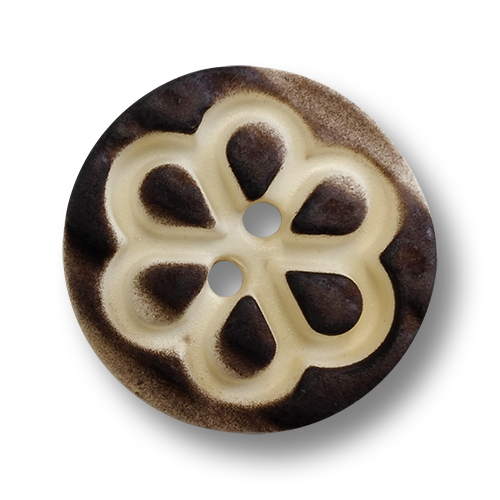 www.knopfparadies.de - 6248db - Hübsche Trachtenknöpfe aus Kunststoff in Hirschhornoptik