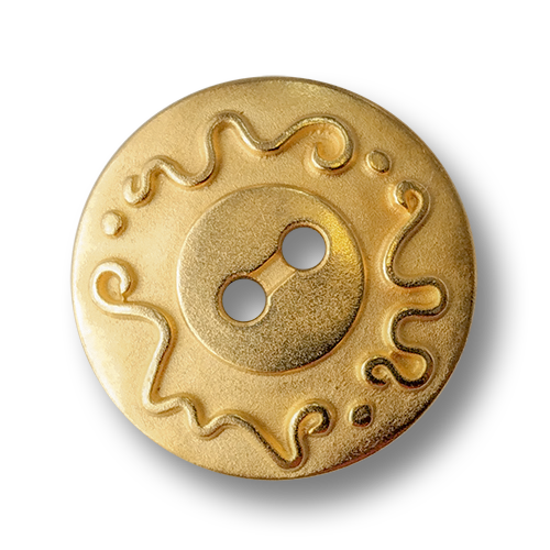 www.knopfparadies.de - 1002go - Goldfarbene Metallknöpfe mit zwei Löchern