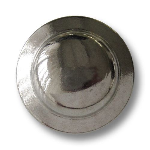 www.Knopfparadies.de - 1508sg - Glänzend silberne Ösen Metallknöpfe in Hut oder Buckel Form