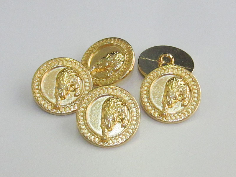 www.knopfparadies.de - 0562gg - Glänzend goldfarbene Designerknöpfe