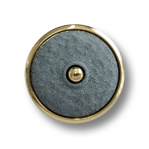 www.knopfparadies.de - 6663gg - Leichte, elegante Kunststoffknöpfe in Grau und Gold