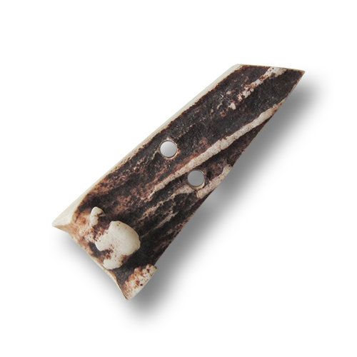 www.Knopfparadies.de - 4010hh - Braune Stumpen Knöpfe aus echtem Hirschhorn