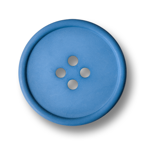 www.knopfparadies.de - 2177bl - Blaue Mantelknöpfe aus Kunststoff - B-Ware!