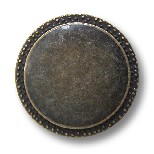 www.Knopfparadies.de - 1569md - Günstigere altmessingfarbene Metallknöpfe mit milchigem Überzug