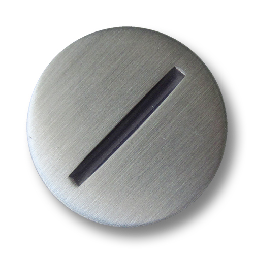 www.Knopfparadies.de - 5328bs - Moderne Metallknöpfe mit blauem Strich