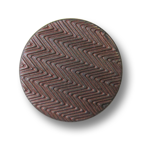 www.Knopfparadies.de - 3974ro - Tolle rot eisenfarbene Ösenknöpfe aus Metall mit geometrischem Muster