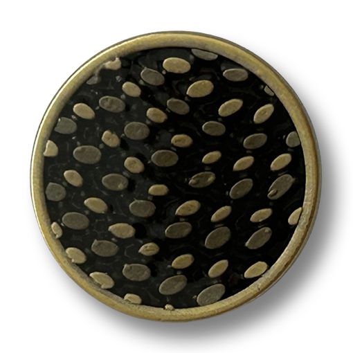 www.knopfparadies.de - 3238me - Edler Messingknopf mit Kettendesign und transparenter Versiegelung
