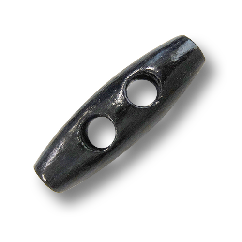 www.knopfparadies.de - h199sc - Schwarze Knebelknöpfe aus Holz