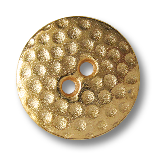 www.Knopfparadies.de - 4143go - Pfiffige silberne Metallknöpfe mit Punkten