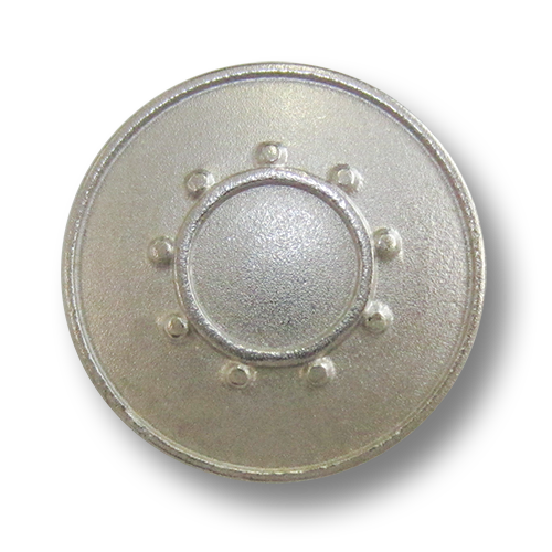 www.Knopfparadies.de - 2276si - Silberne Ösenknöpfe aus Metall mit Sonne oder Kreis