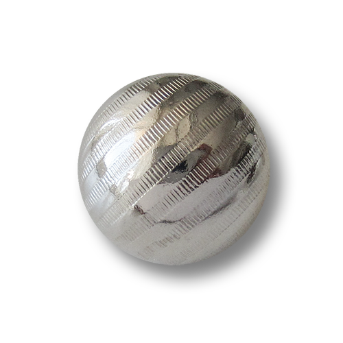 www.Knopfparadies.de - 1656sg - Gestreifte Ösenknöpfe aus leichtem Metallblech in Silber