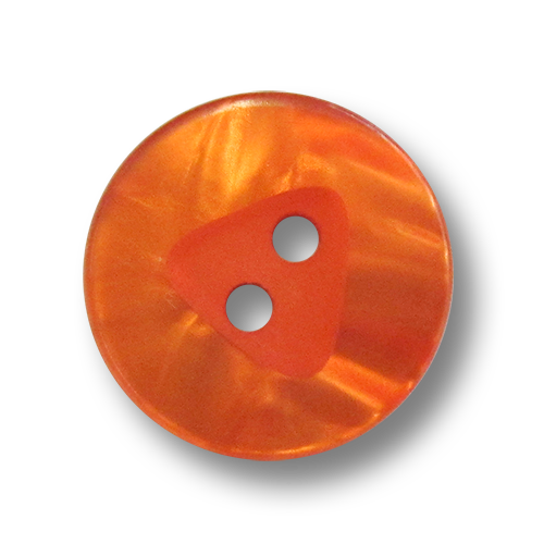 www.knopfparadies.de - 5845do - Dunkel orangefarbene Kunststoffknöpfe mit zwei Löchern